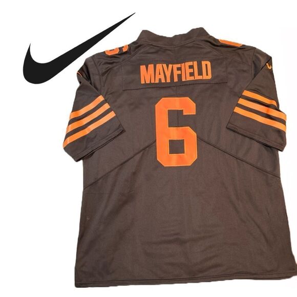 Nike NFL On Field Cleveland Browns Bakee Mayfield #6 Football Jersey - Size‎ XL - Picture 3 of 4